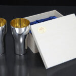 M-1 tumbler L (24-carat gold) Two-piece set (Paulownia wooden box)