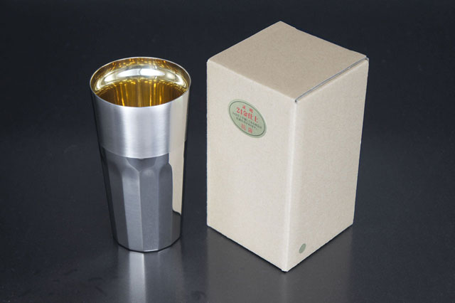Silky tumbler L (24-carat gold) (Brown paper box)