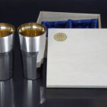 Silky tumbler L (24-carat gold) Two-piece set (Paulownia wooden box)